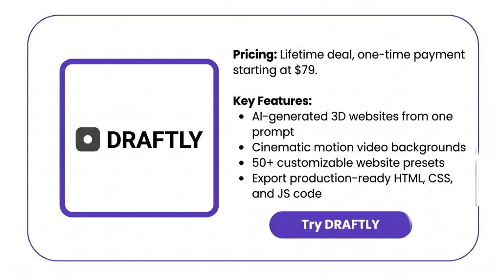 Features of the DRAFTLY Lifetime Deal