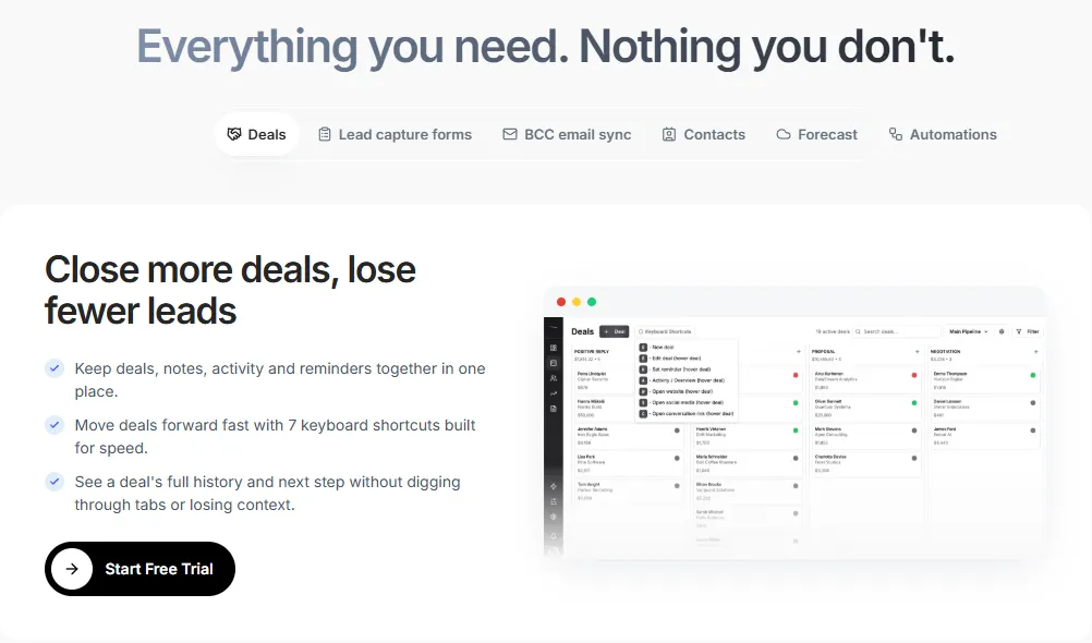 The Features of Fluid CRM Lifetime Deal