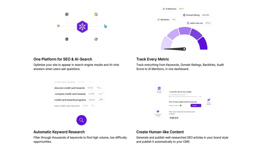 The Features of SnowSEO Lifetime Deal