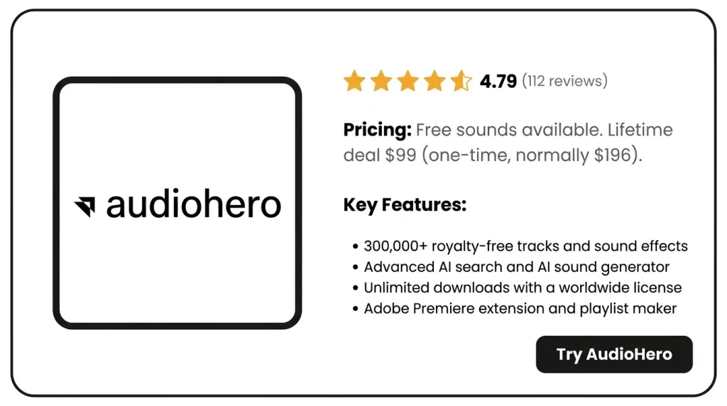 Features of the AudioHero Lifetime Deal