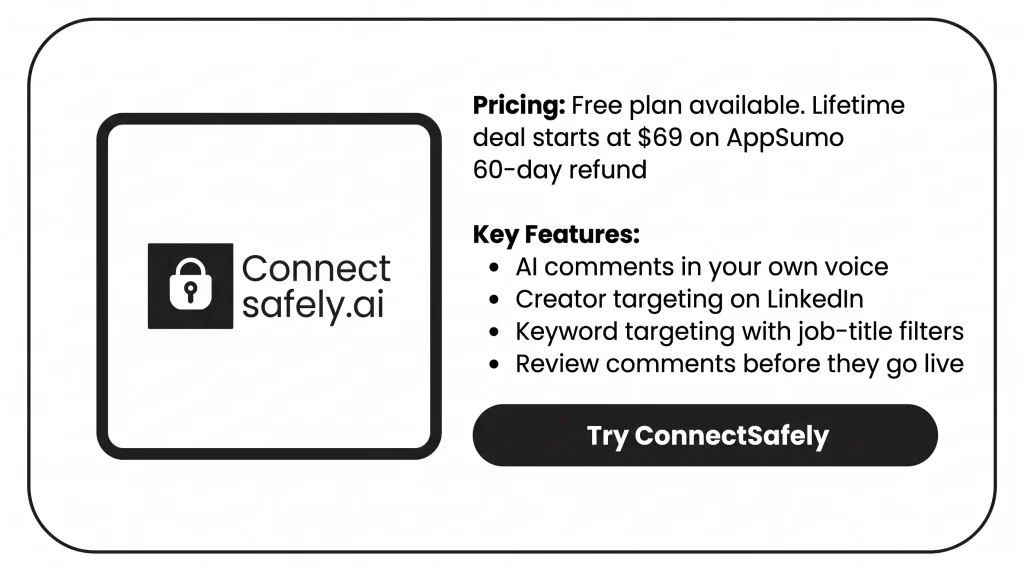 Features of the ConnectSafely Lifetime Deal