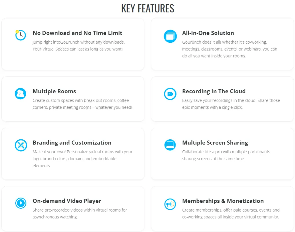 Features of the GoBrunch Lifetime Deal