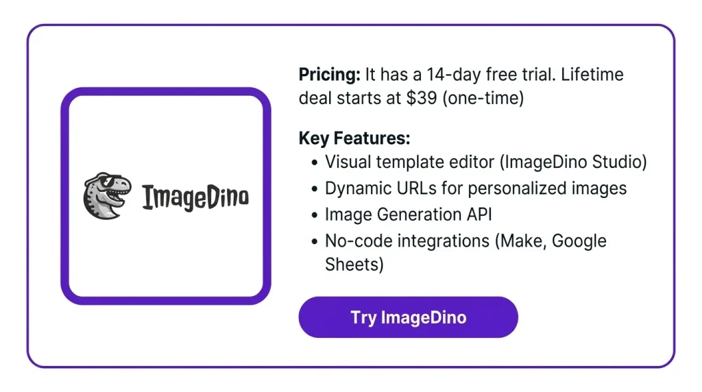 Features of the ImageDino Lifetime Deal