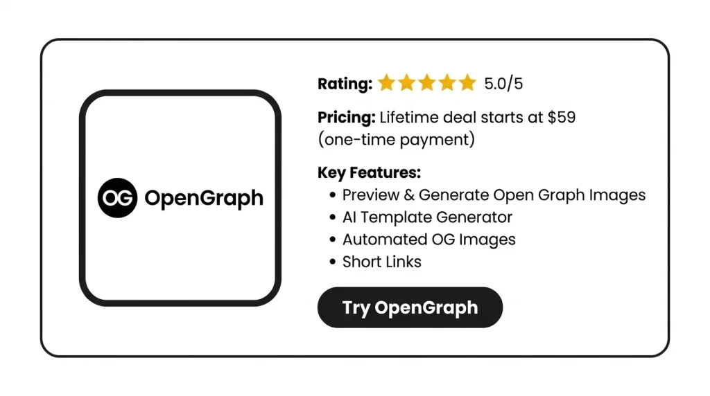 Features of the OpenGraph Lifetime Deal
