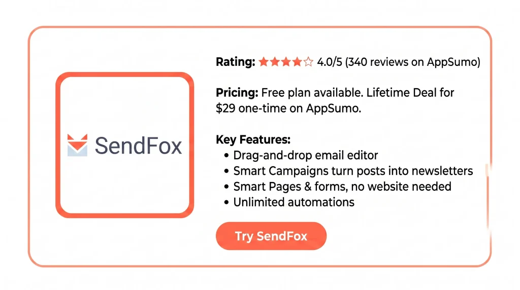 Features of the SendFox Lifetime Deal