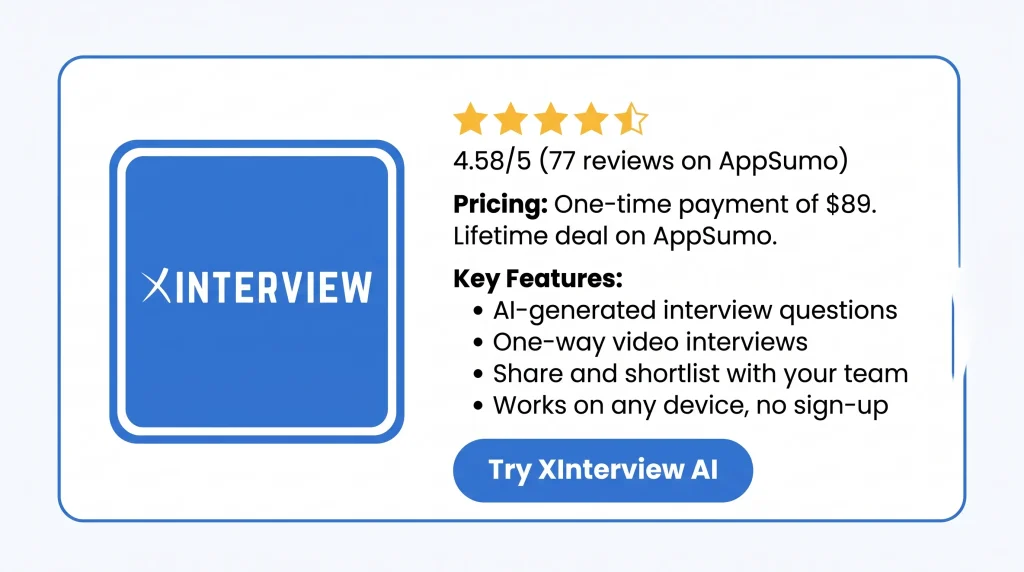 Features of the XInterview AI Lifetime Deal