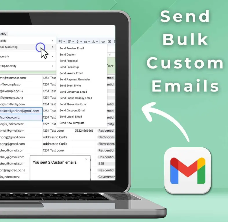 Built-in Gmail Email Marketing