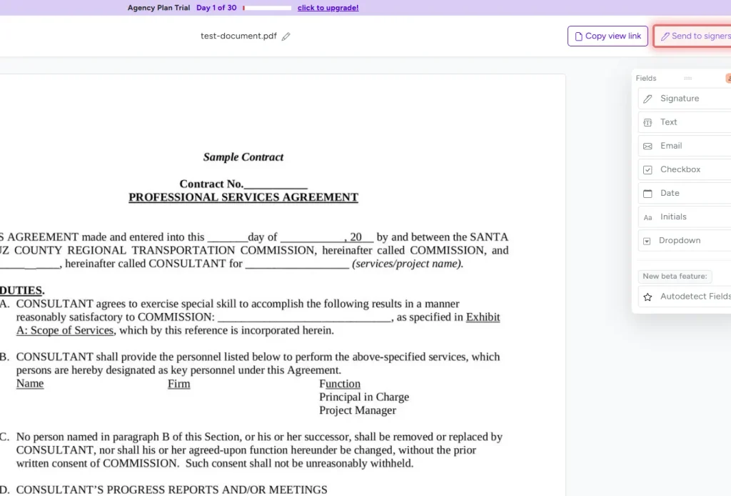 E-Signatures and Multiple Signers