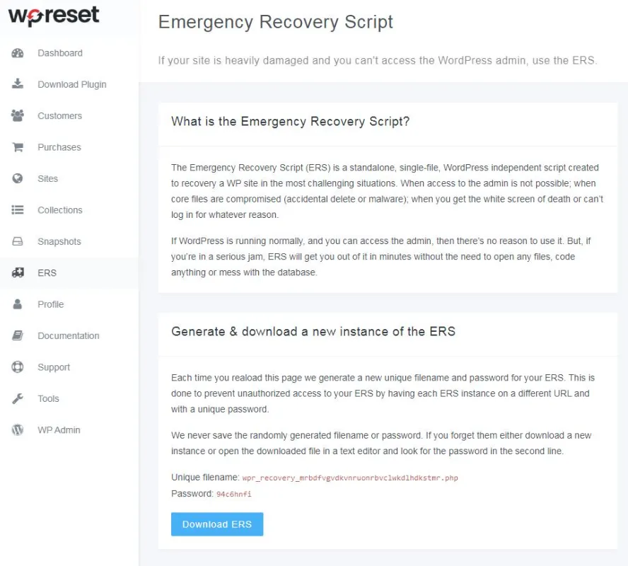 Emergency Recovery Script
