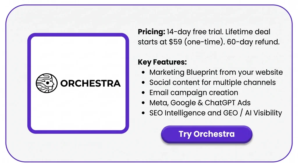 Features of the Orchestra Lifetime Deal