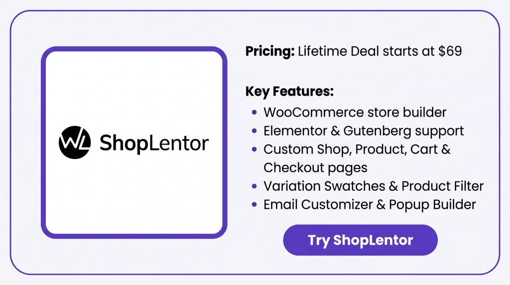 Features of the ShopLentor Lifetime Deal