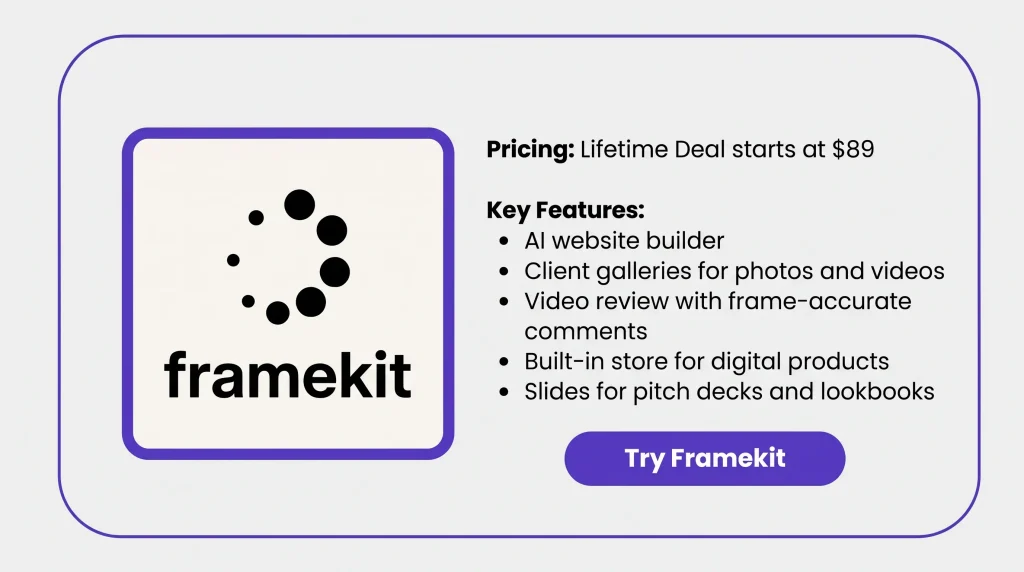 Framekit KEY Features