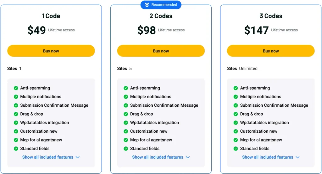 IvyForms AppSumo Pricing Plan