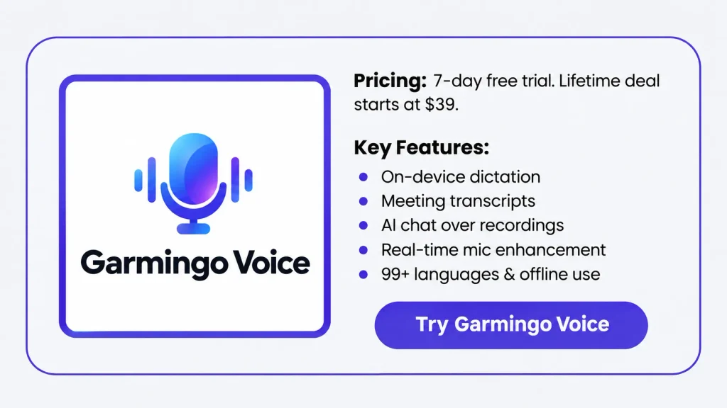KEY Features of Garmingo Voice