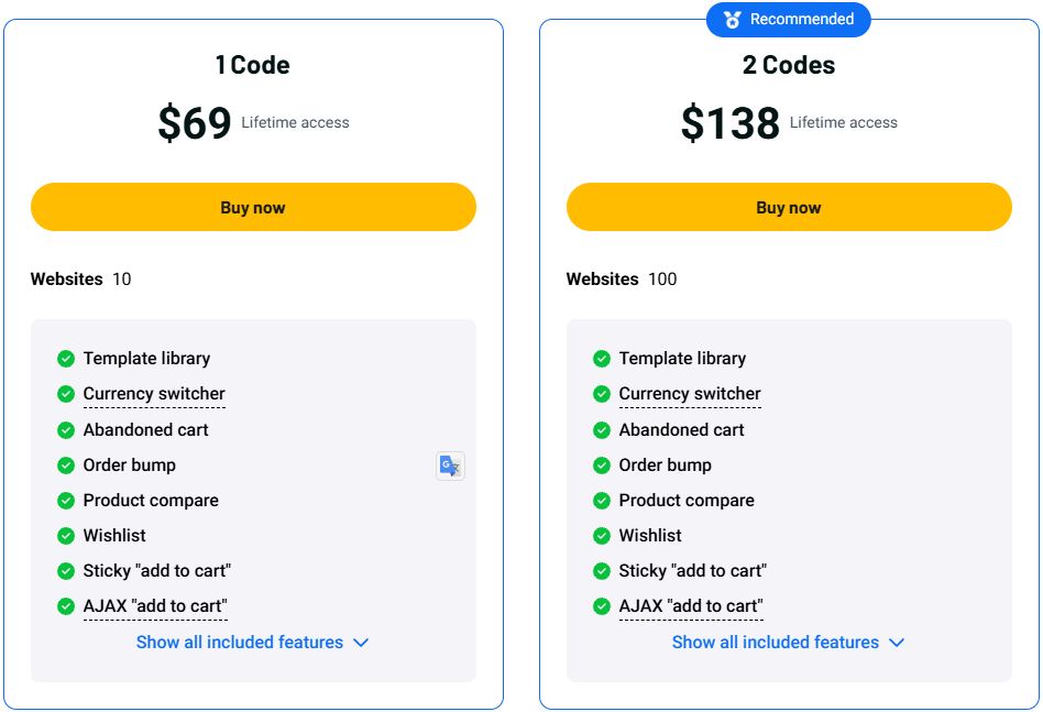 ShopLentor AppSumo Pricing Plan