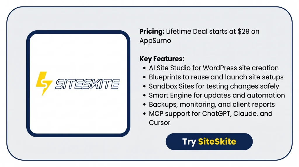 SiteSkite KEY Features