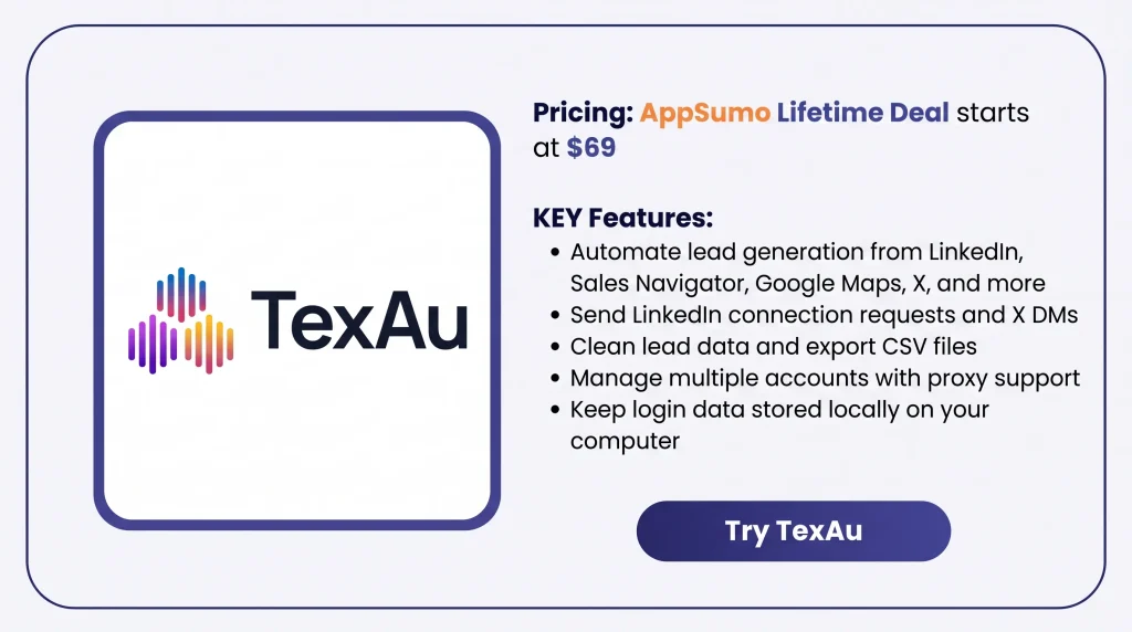 TexAu KEY Features